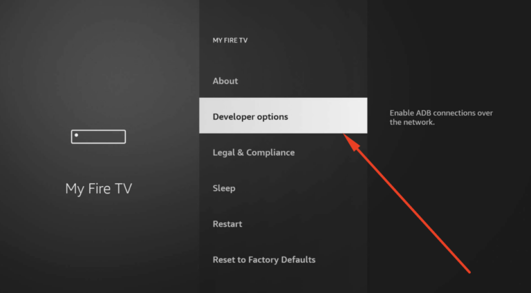 How to Install OnStream APK on FireStick in 1 Minute (Easy Guide 2026) 4 DEVELOPER OPTION